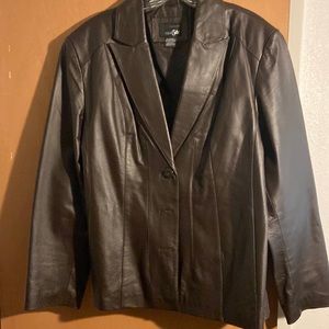 Ladies Brown Leather Jacket